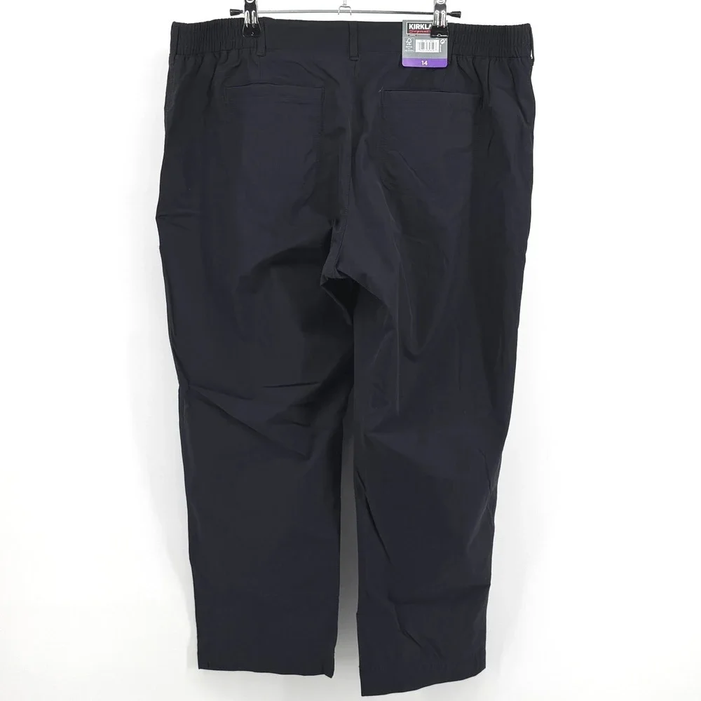 Kirkland Travel Office Pant Women 14 Black Stretch Lightweight Gorpcore Utility